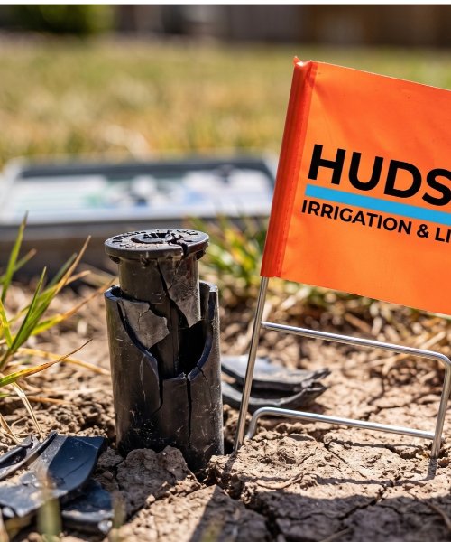 Irrigation repair in progress