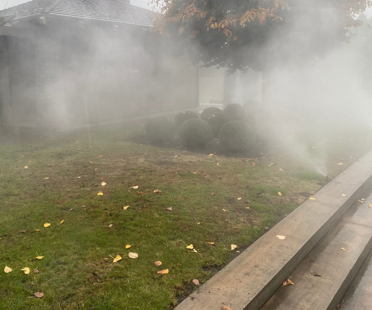 Irrigation winterization in progress