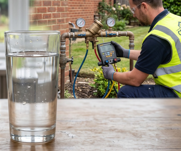 Backflow preventer being tested